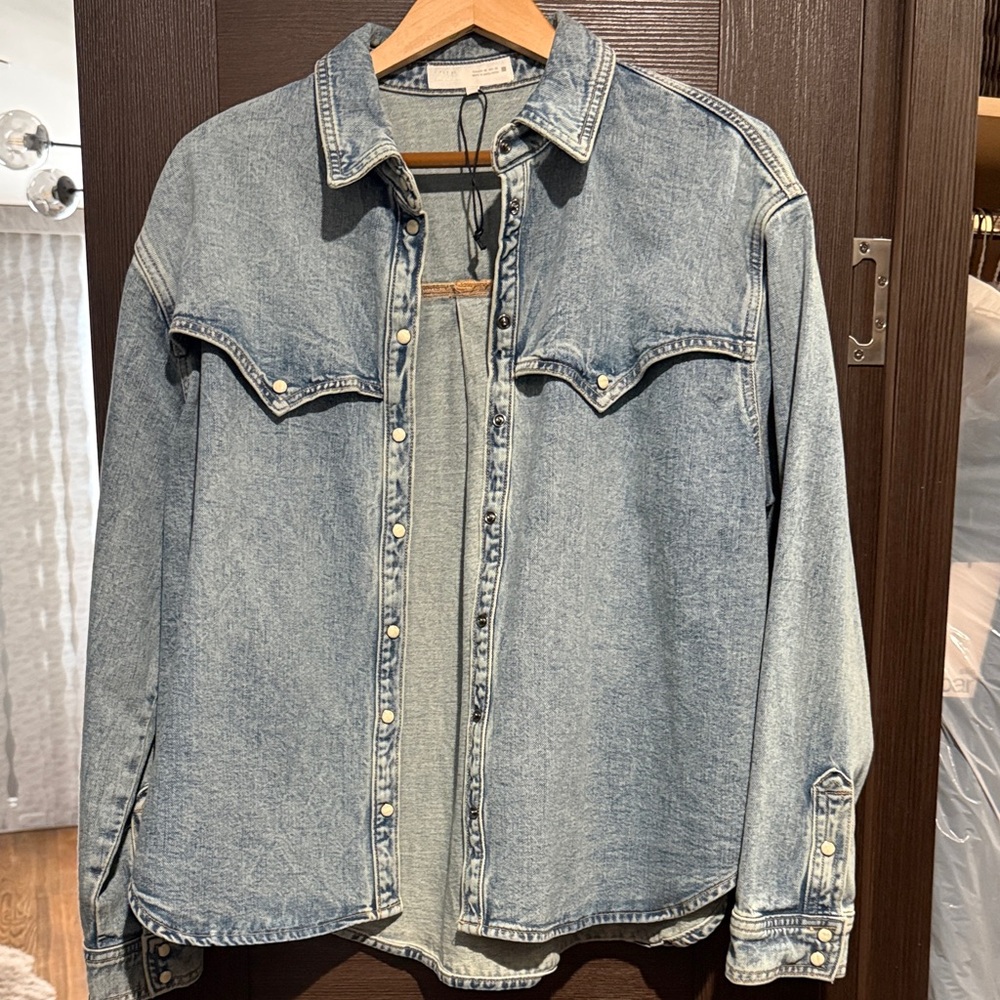 Zara Light Blue Denim Shirt